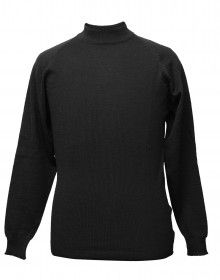 Men pure wool sweater plain light weight black